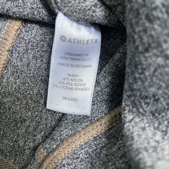 Athleta Salutation Stash Pocket Tight Leggings Gray Black Size XS - Picture 6 of 8